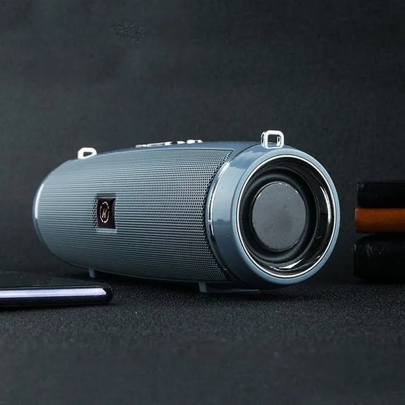 Blue-Grey model of the Power-Pill Waterproof Super-Speaker Long-Range Bluetooth Bass Blaster