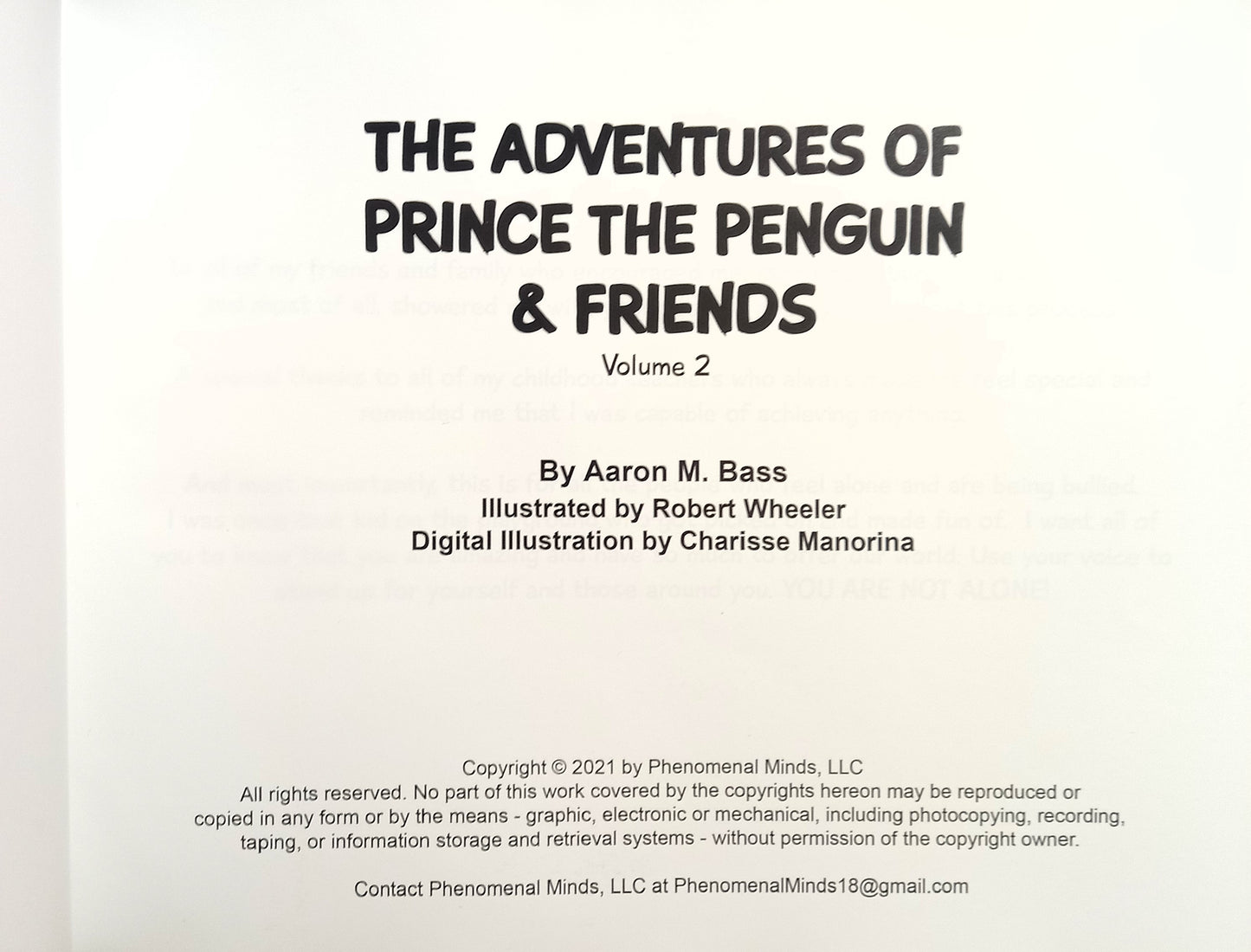 The Adventures Of Prince The Penguin & Friends Vol 2 by Aaron Bass