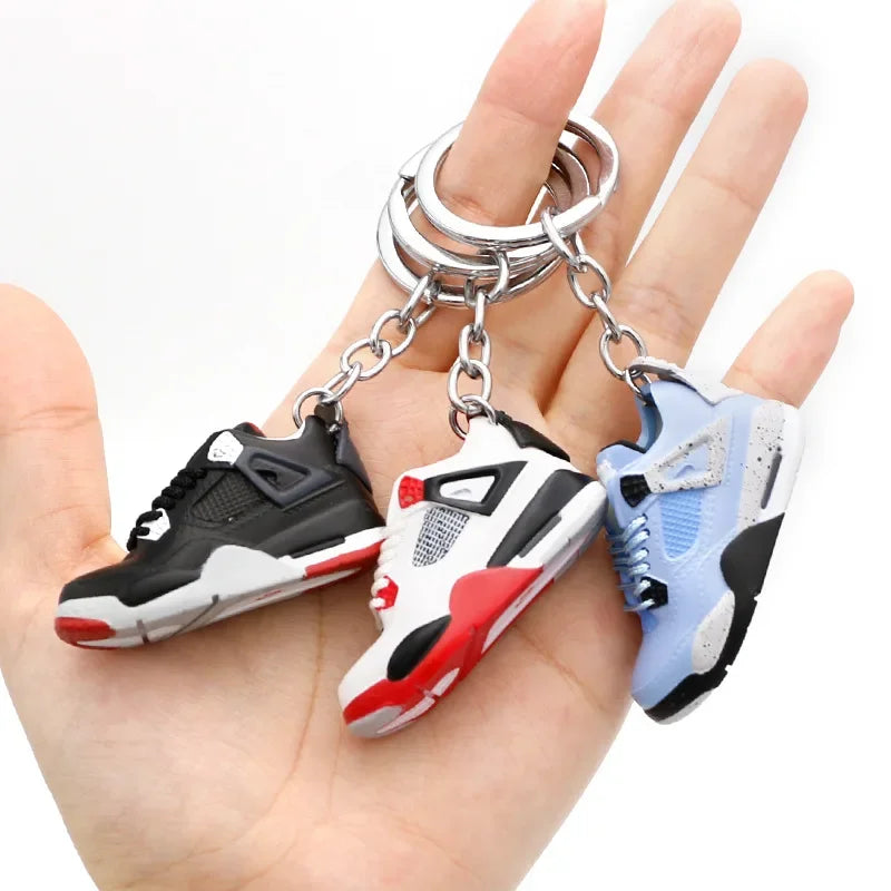 Collectible Mini Air Jordan Sneaker Keychains on Keyring for Hypebeast Fans and Sneakerheads