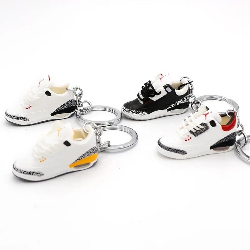 Collectible Mini Air Jordan Sneaker Keychains on Keyring for Hypebeast Fans and Sneakerheads