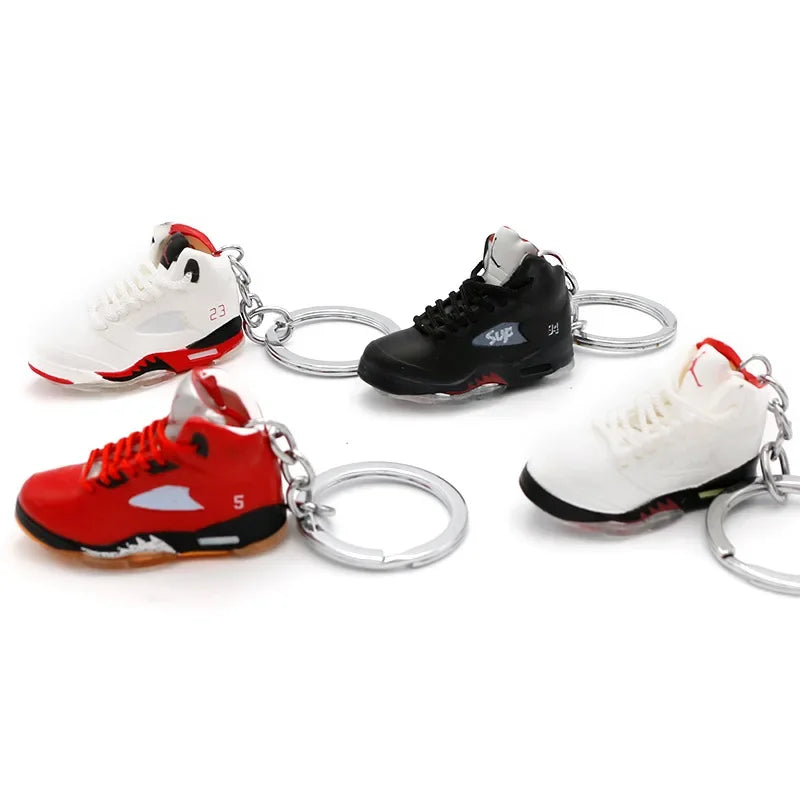 Collectible Mini Air Jordan Sneaker Keychains on Keyring for Hypebeast Fans and Sneakerheads