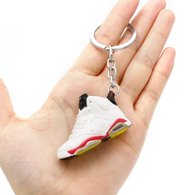 Collectible Mini Air Jordan Sneaker Keychains on Keyring for Hypebeast Fans and Sneakerheads