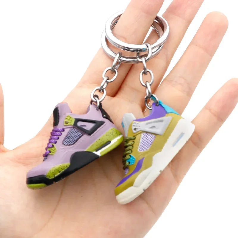 Collectible Mini Air Jordan Sneaker Keychains on Keyring for Hypebeast Fans and Sneakerheads