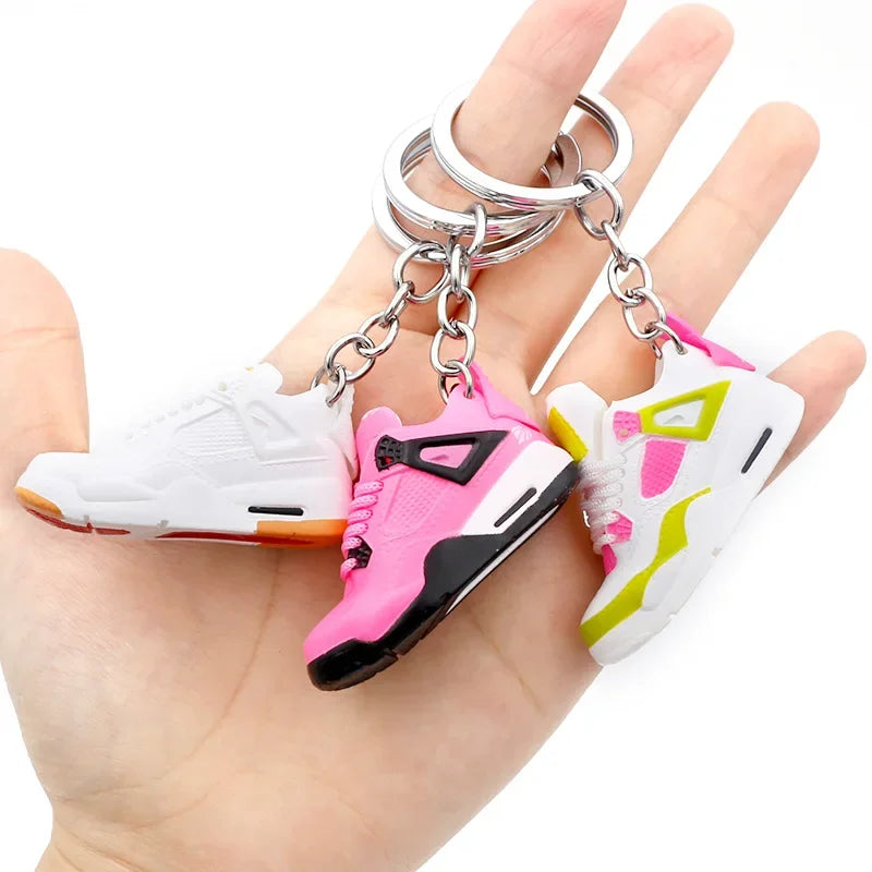 Collectible Mini Air Jordan Sneaker Keychains on Keyring for Hypebeast Fans and Sneakerheads