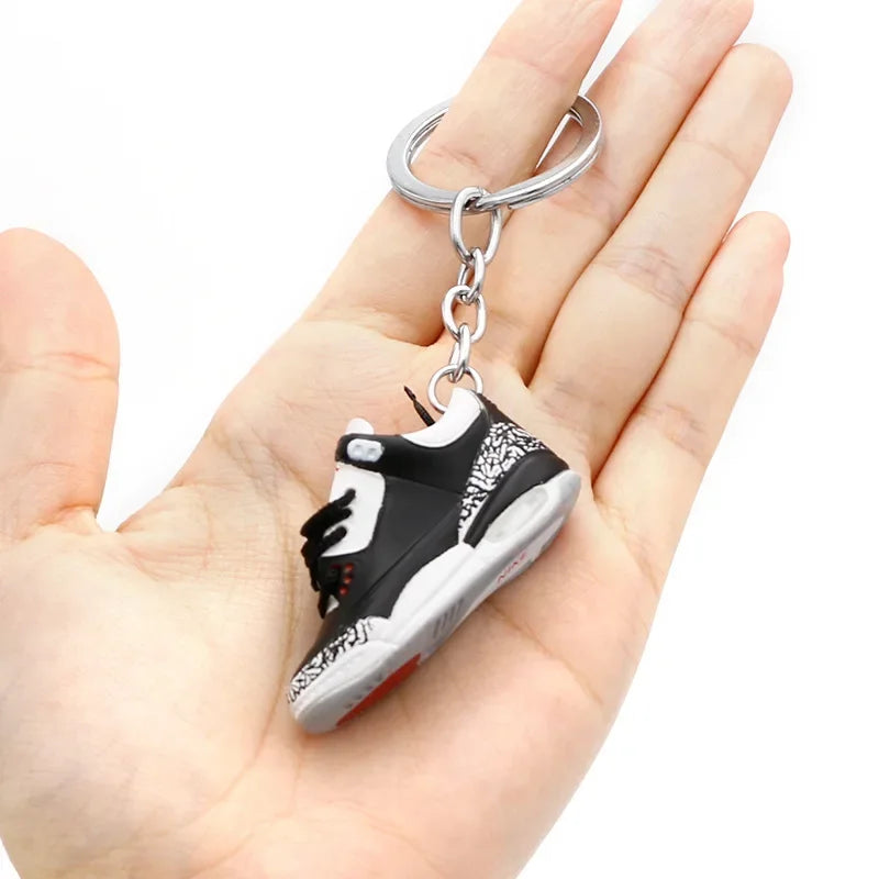Collectible Mini Air Jordan Sneaker Keychains on Keyring for Hypebeast Fans and Sneakerheads