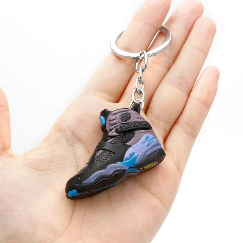 Collectible Mini Air Jordan Sneaker Keychains on Keyring for Hypebeast Fans and Sneakerheads