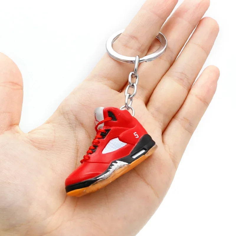 Collectible Mini Air Jordan Sneaker Keychains on Keyring for Hypebeast Fans and Sneakerheads