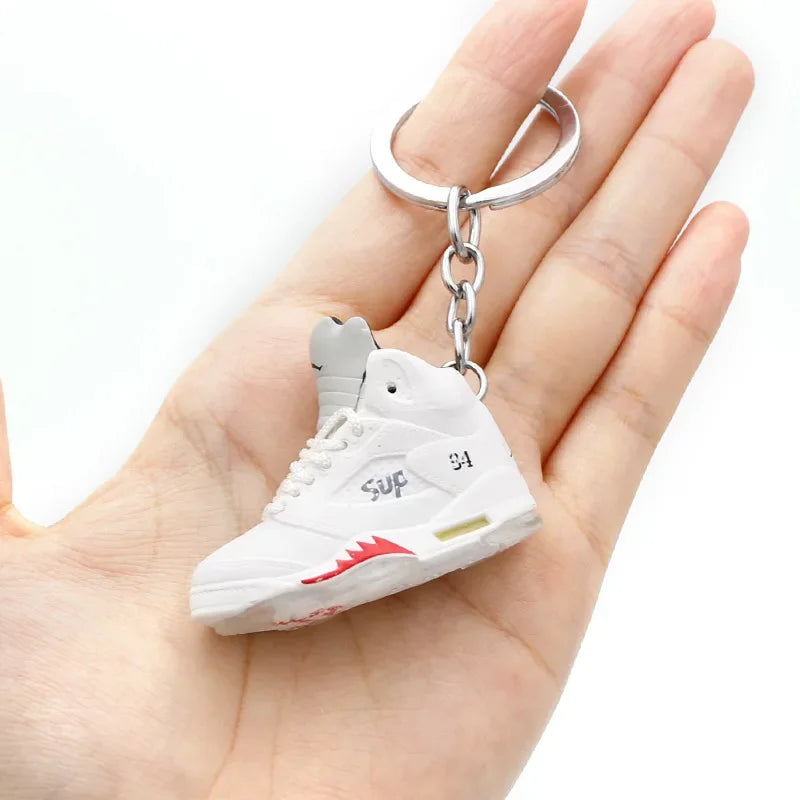 Collectible Mini Air Jordan Sneaker Keychains on Keyring for Hypebeast Fans and Sneakerheads