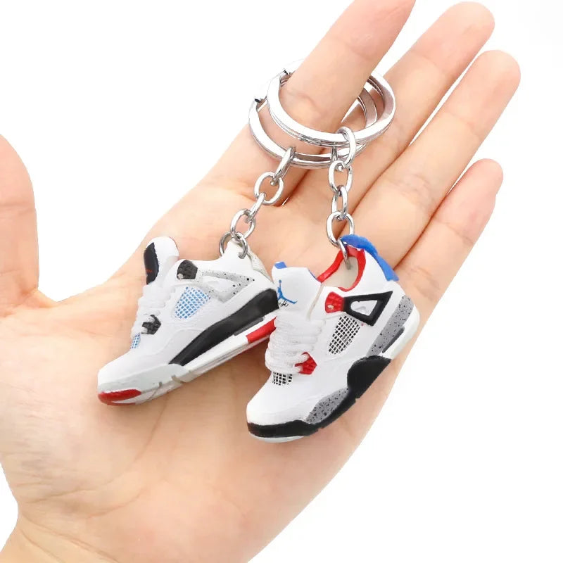 Collectible Mini Air Jordan Sneaker Keychains on Keyring for Hypebeast Fans and Sneakerheads