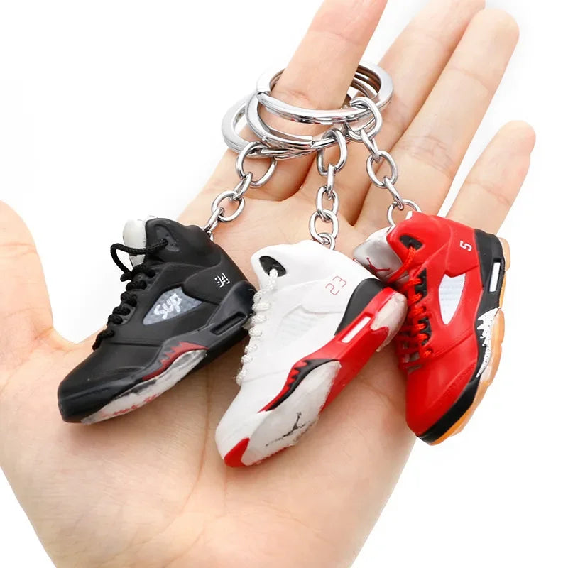 Collectible Mini Air Jordan Sneaker Keychains on Keyring for Hypebeast Fans and Sneakerheads