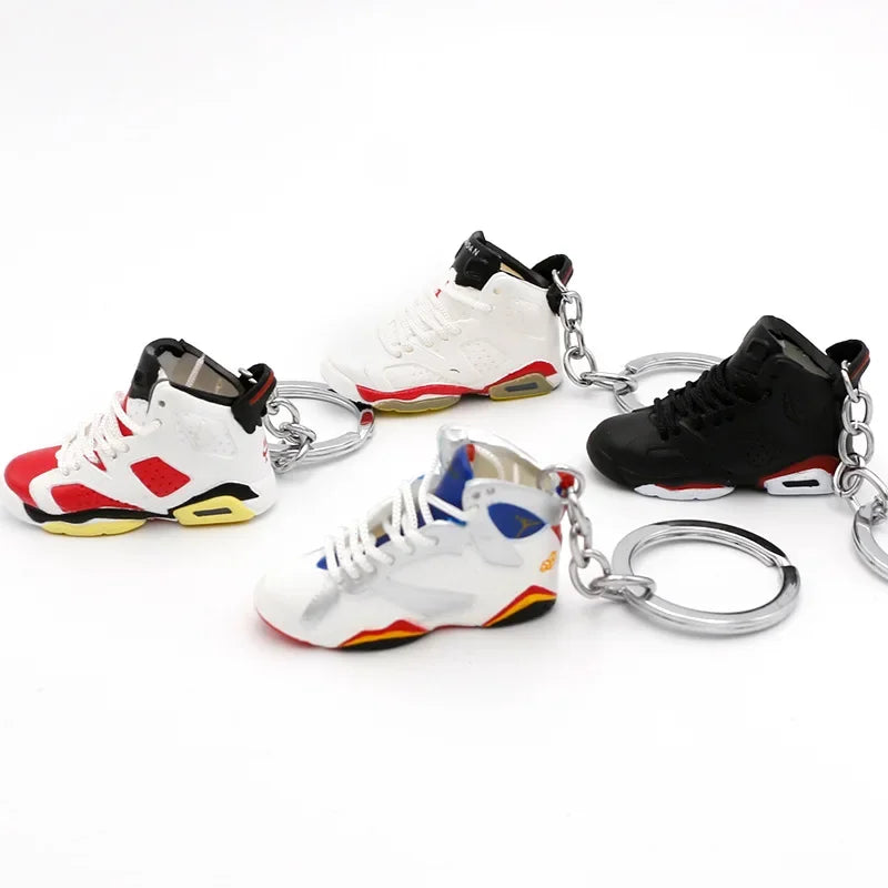 Collectible Mini Air Jordan Sneaker Keychains on Keyring for Hypebeast Fans and Sneakerheads