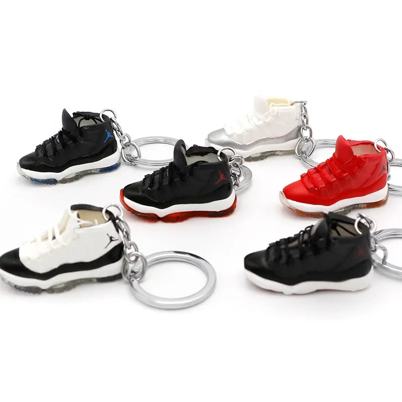 Collectible Mini Air Jordan Sneaker Keychains on Keyring for Hypebeast Fans and Sneakerheads