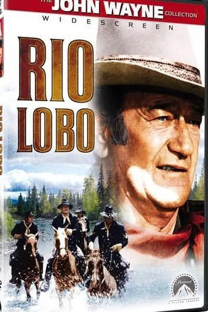 Front cover of 'Rio Lobo' DVD, starring John Wayne.