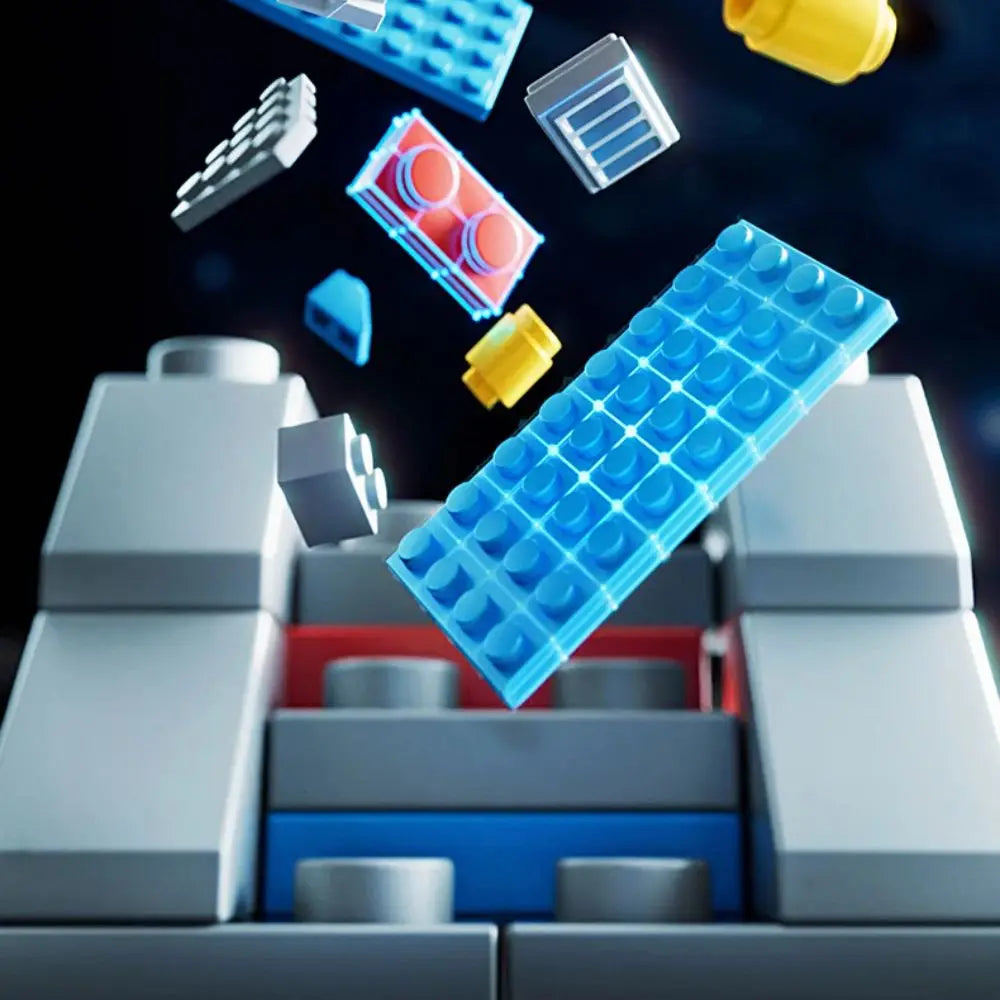 Rocket Ship Shuttle Building Bricks STEM Block Puzzle | Galaxy Rockets & Launch Center Blocks