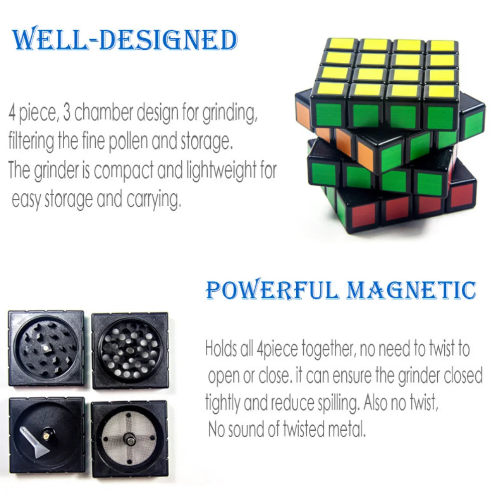 Rubik's Cube Magnetic Herb Grinder