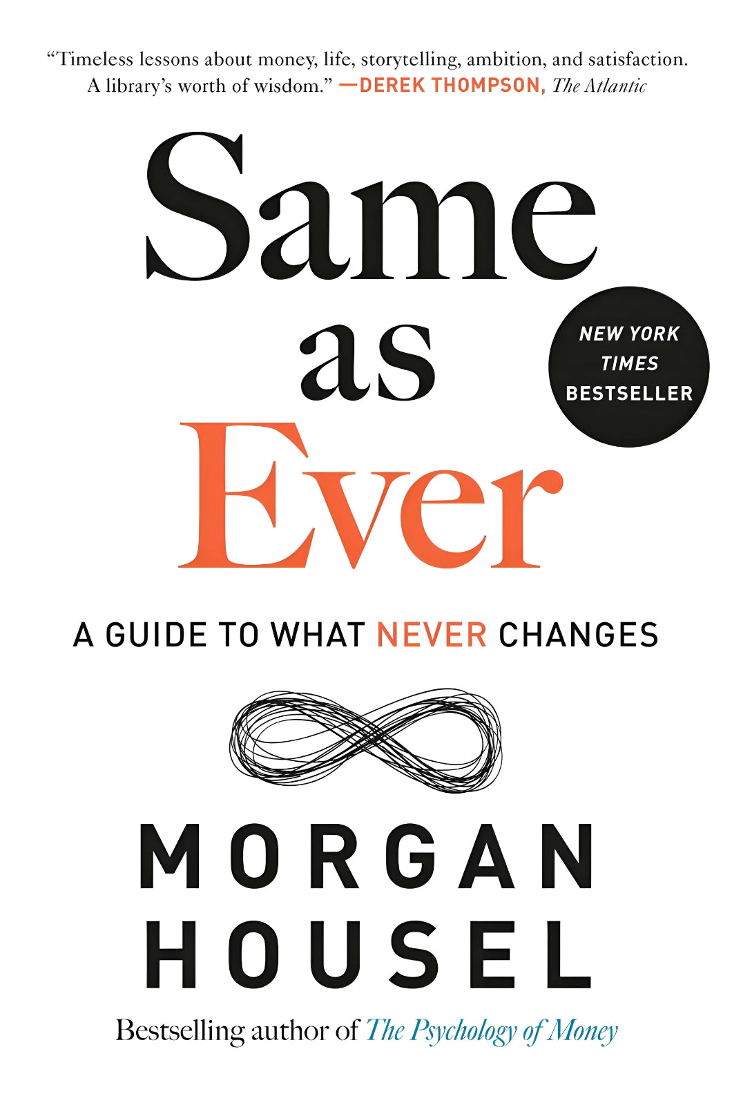 Book cover of 'Same as Ever: A Guide to What Never Changes' by Morgan Housel.