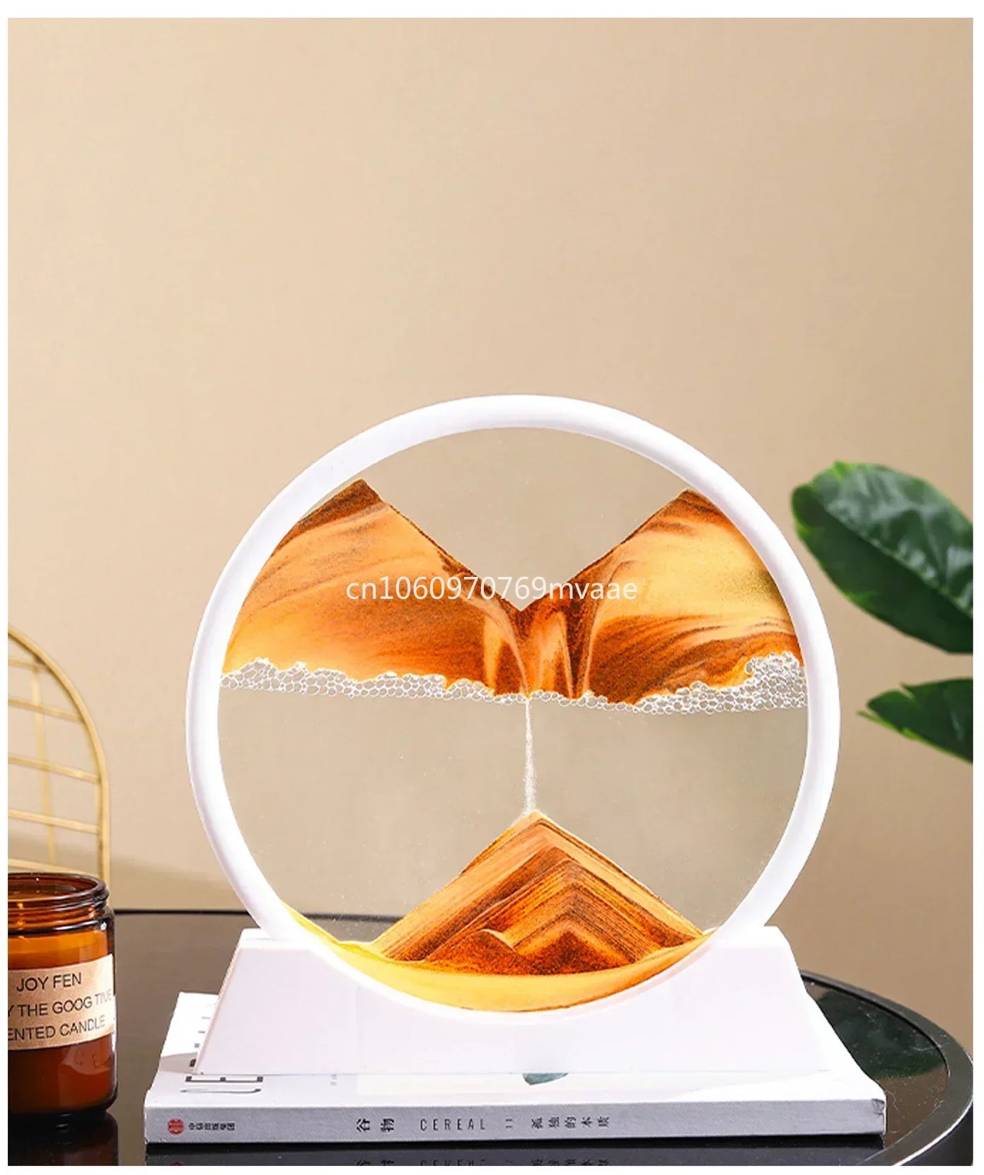 Sandscape Moving Sand Art Frame – 3D Dynamic Liquid Hourglass | Kinetic Flowing Sand Desktop Decor Gift