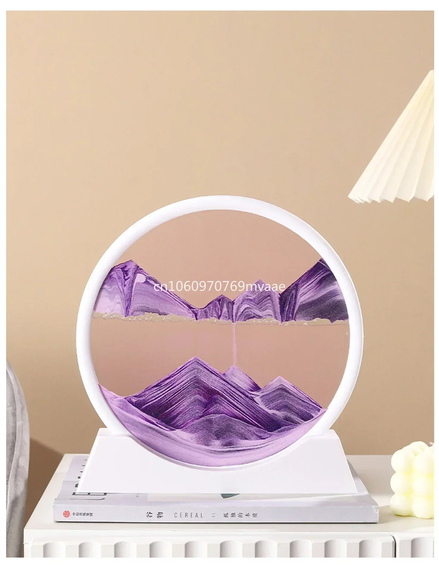 Sandscape Moving Sand Art Frame – 3D Dynamic Liquid Hourglass | Kinetic Flowing Sand Desktop Decor Gift