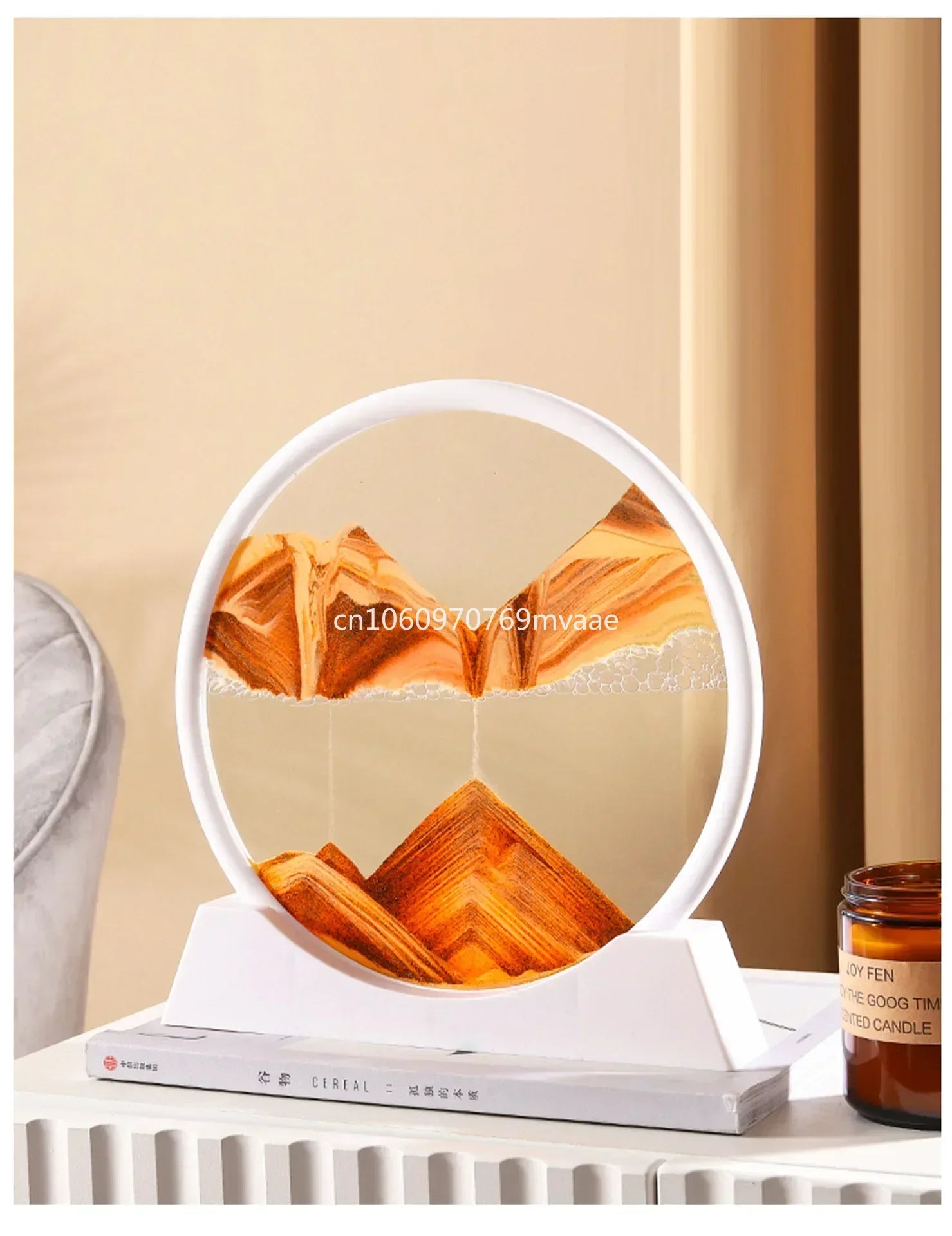 Sandscape Moving Sand Art Frame – 3D Dynamic Liquid Hourglass | Kinetic Flowing Sand Desktop Decor Gift