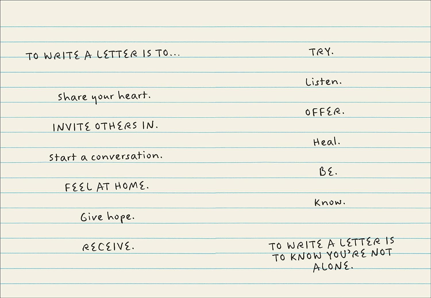 Book page from the book "September Letters" by Brittany Snow & Jaspre Guest.