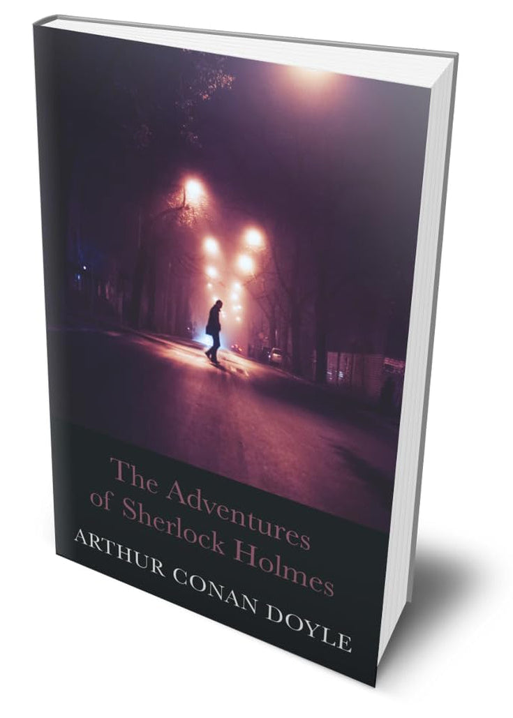 Book cover of 'The Adventures of Sherlock Holmes' by Arthur Conan Doyle, from the "Sherlock Holmes Seven: Collector Book Box Set" displaying book cover.