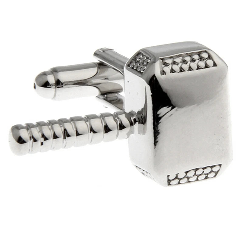 Hammer of Thor Cufflinks – Superhero Inspired Men’s Cufflinks in Silver & Rose Gold