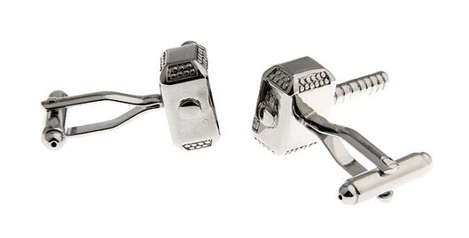 Hammer of Thor Cufflinks – Superhero Inspired Men’s Cufflinks in Silver & Rose Gold