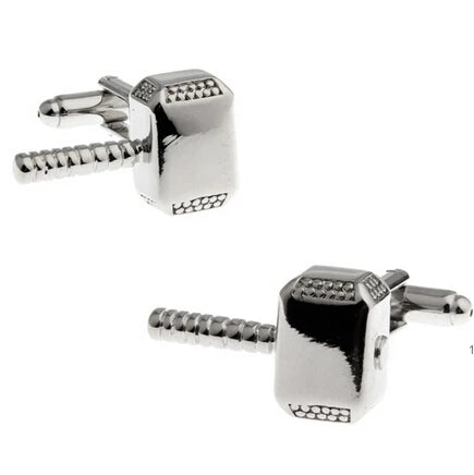 Hammer of Thor Cufflinks – Superhero Inspired Men’s Cufflinks in Silver & Rose Gold
