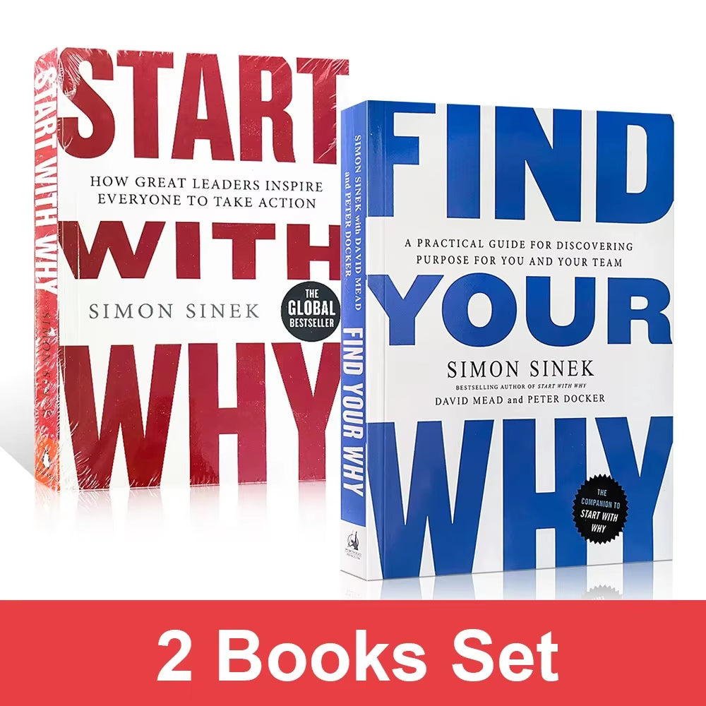 Two books featured in the "Simon Sinek 2-Book Combo: Start With Why & Find Your Why" displayed side-by-side.