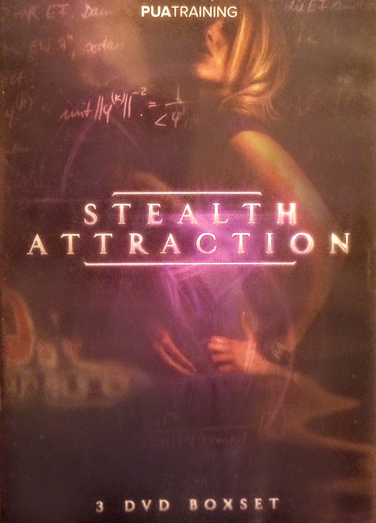 Cover of 'Stealth Attraction' 3 DVD Boxset with a woman holding a body with a glowing object.