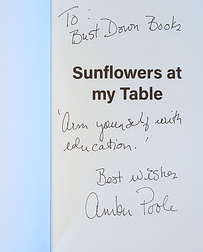 Sunflowers at my Table WarDiaries Amber Poole BustDown Books