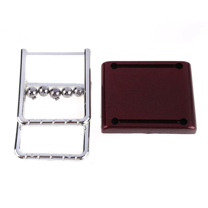 Goal post style 'Table Newton Pendulum | Terrific Scientific Desk-Decoration' shown disassembled and safely stored for protection in shipping and arriving free of damage. 