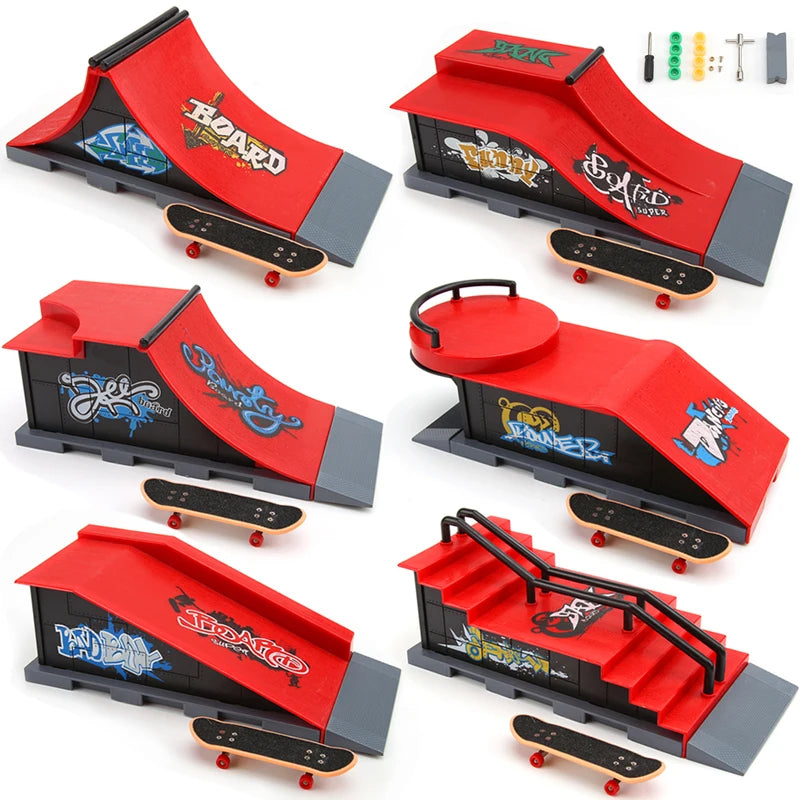 Modular Fingerboard Skate Park Ramp Set
