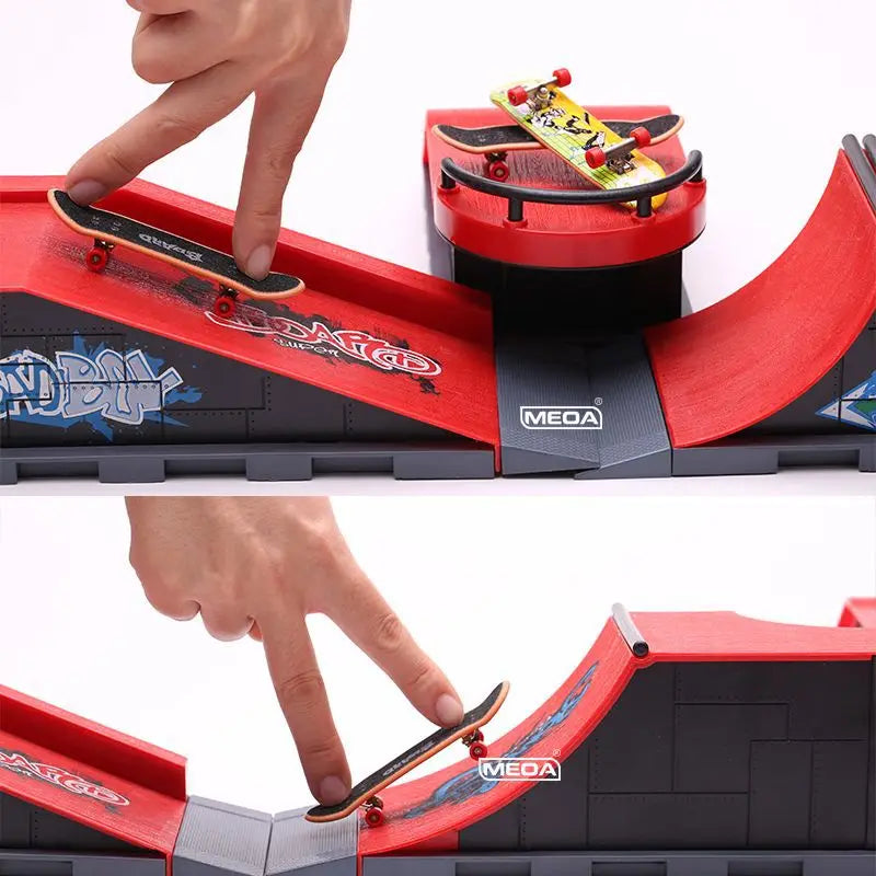 Modular Fingerboard Skate Park Ramp Set