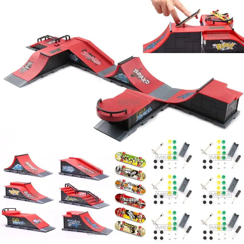 Modular Fingerboard Skate Park Ramp Set