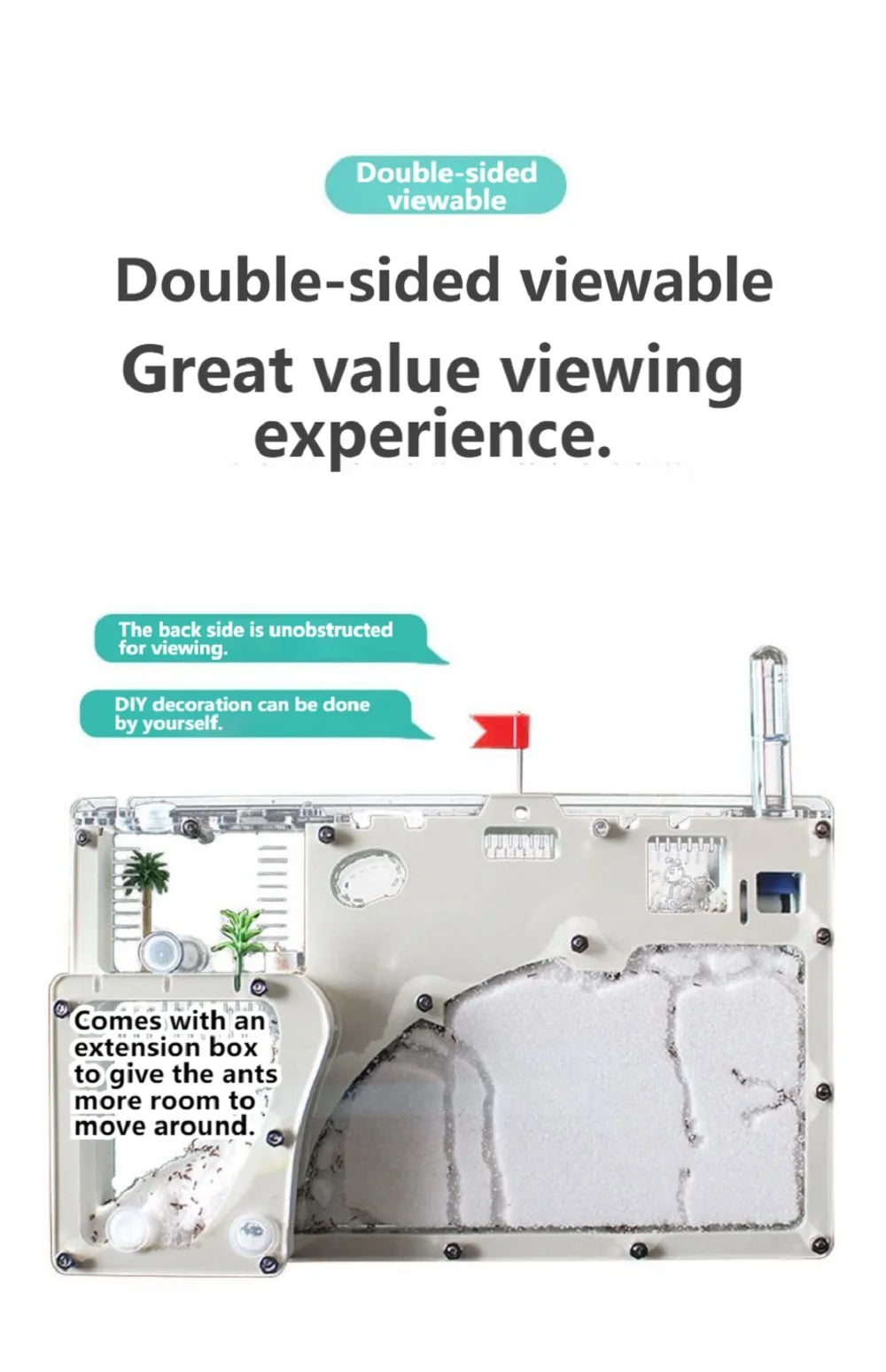 Terrarium Ant Farm Castle | Formicarium Insect Colony Sand Science Study Kits