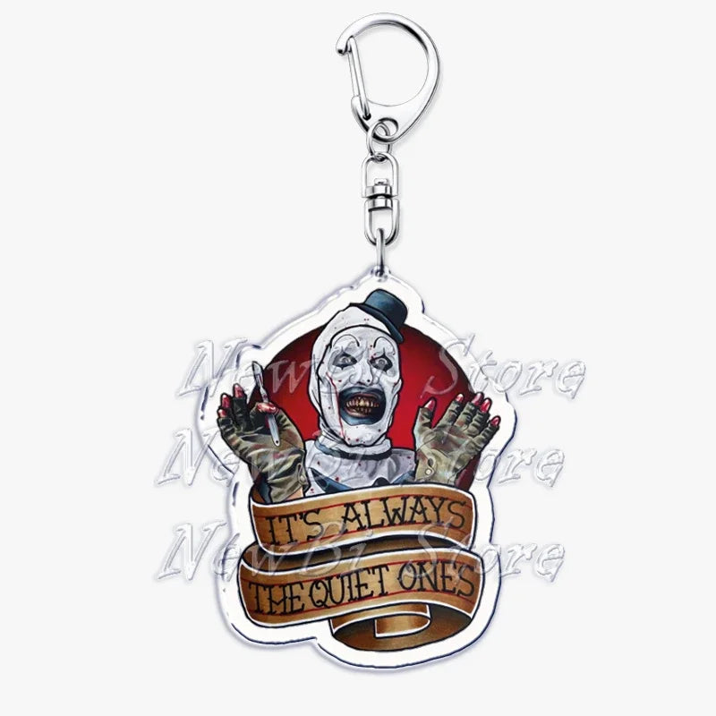 Terrifier Film Keychains: Art the Clown Key Rings