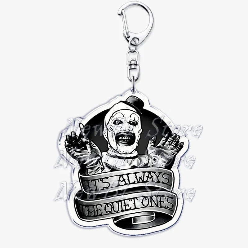 Terrifier Film Keychains: Art the Clown Key Rings