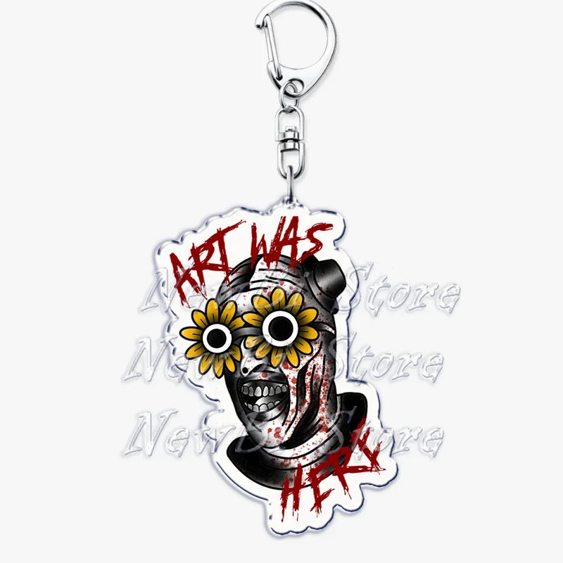 Terrifier Film Keychains: Art the Clown Key Rings