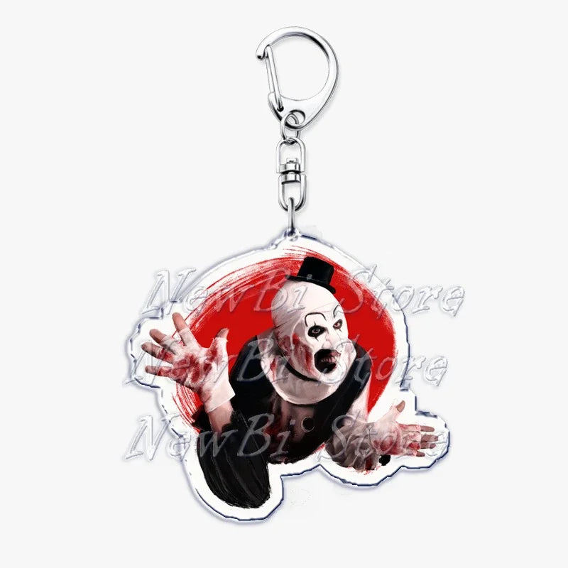 Terrifier Film Keychains: Art the Clown Key Rings