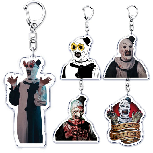 Terrifier Film Keychains: Art the Clown Key Rings