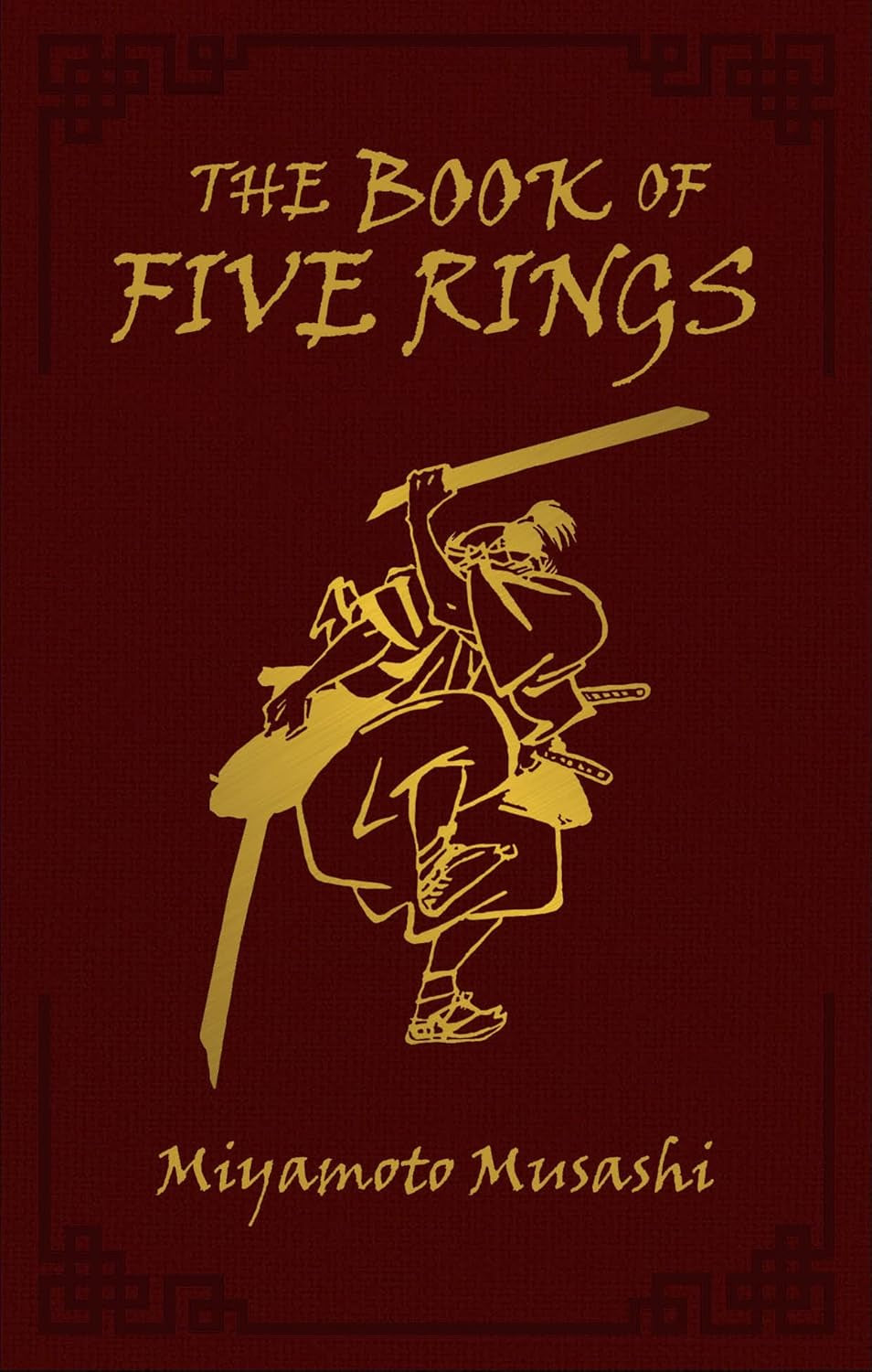 Front book cover of 'The Book of Five Rings' by Miyamoto Musashi from "Path of the Warrior Ornate Book Box Set: Art of War-Way of the Samurai-Book of Five Rings" Book Boxed Set.