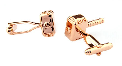 Hammer of Thor Cufflinks – Superhero Inspired Men’s Cufflinks in Silver & Rose Gold