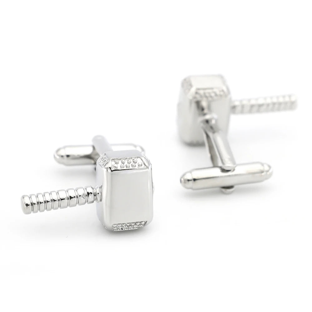 Hammer of Thor Cufflinks – Superhero Inspired Men’s Cufflinks in Silver & Rose Gold