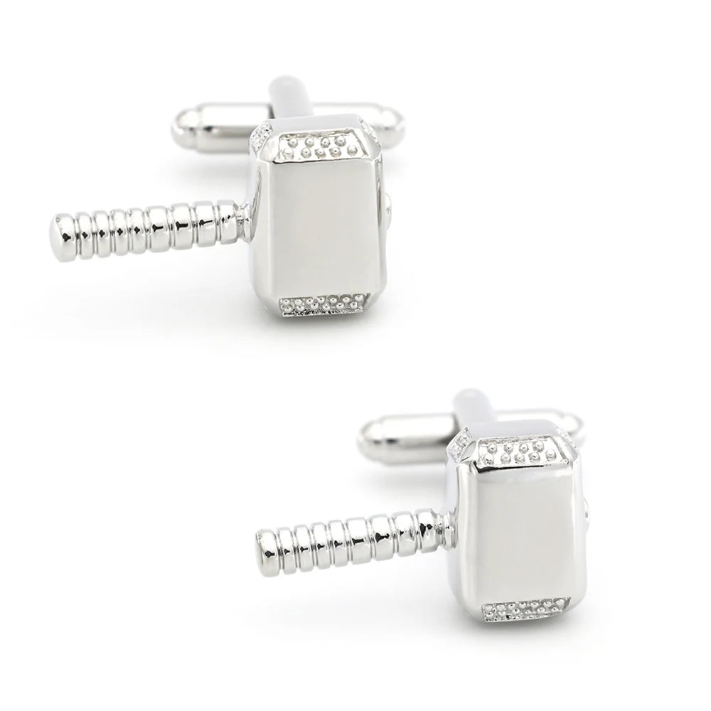 Hammer of Thor Cufflinks – Superhero Inspired Men’s Cufflinks in Silver & Rose Gold