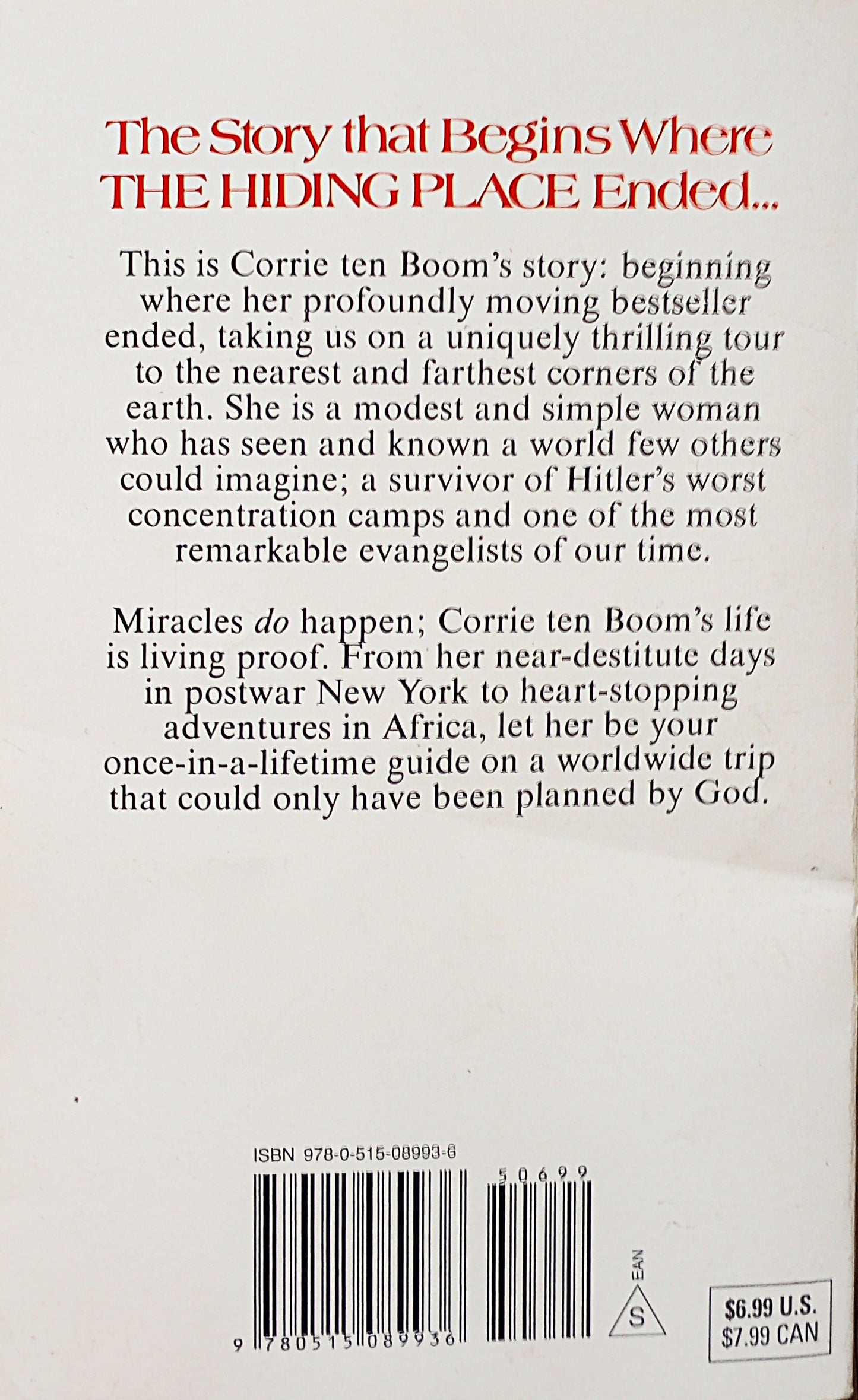 Back cover of Tramp for the Lord by Corrie ten Boom & Jamie Buckingham