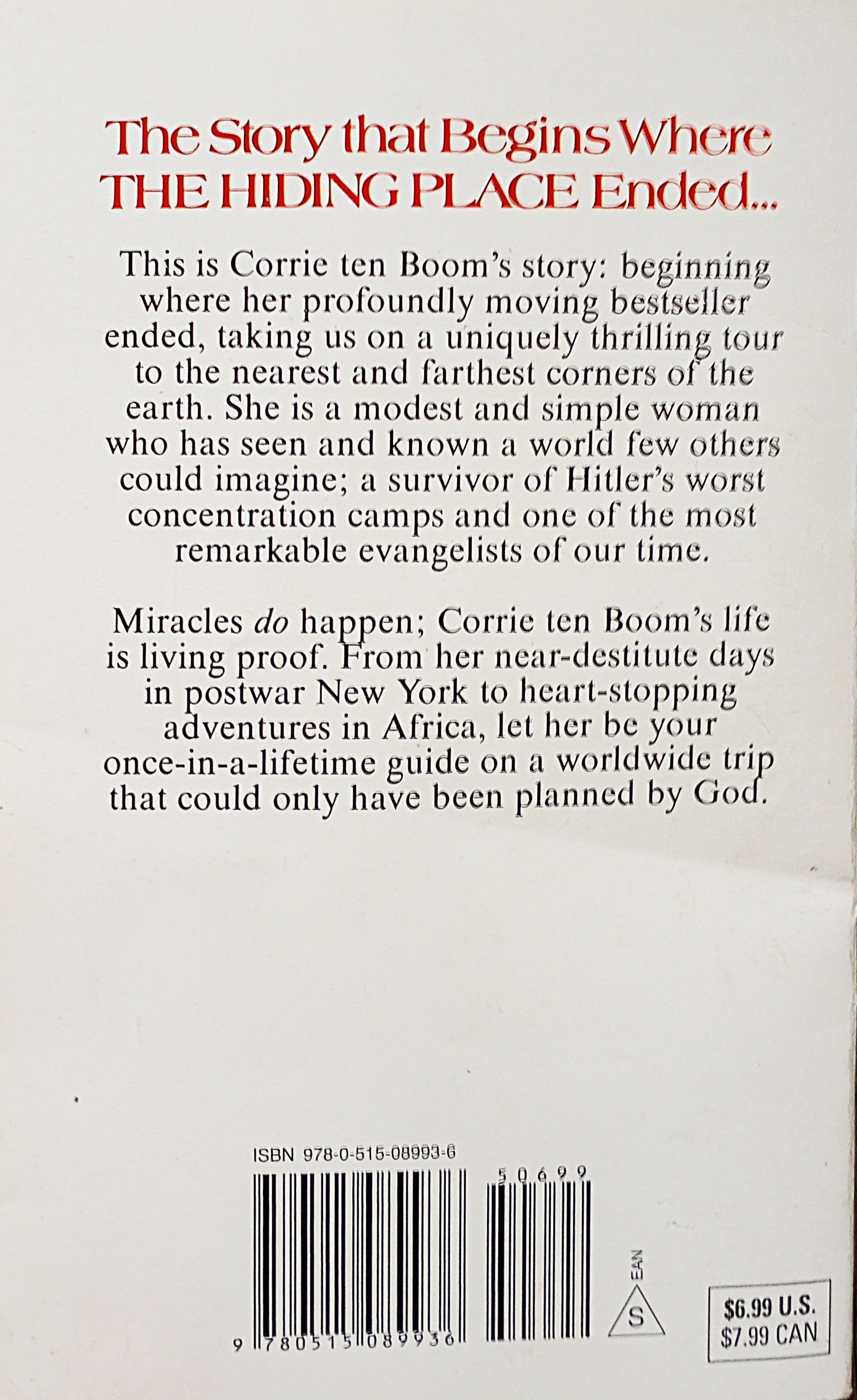 Back cover of Tramp for the Lord by Corrie ten Boom & Jamie Buckingham