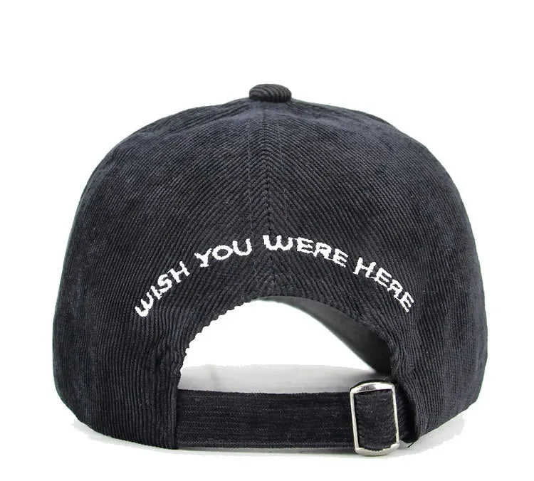travis scott astroworld corduroy baseball cap, folded bill