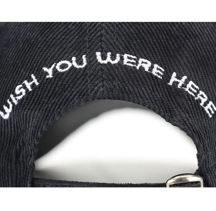 travis scott astroworld corduroy baseball cap, folded brim