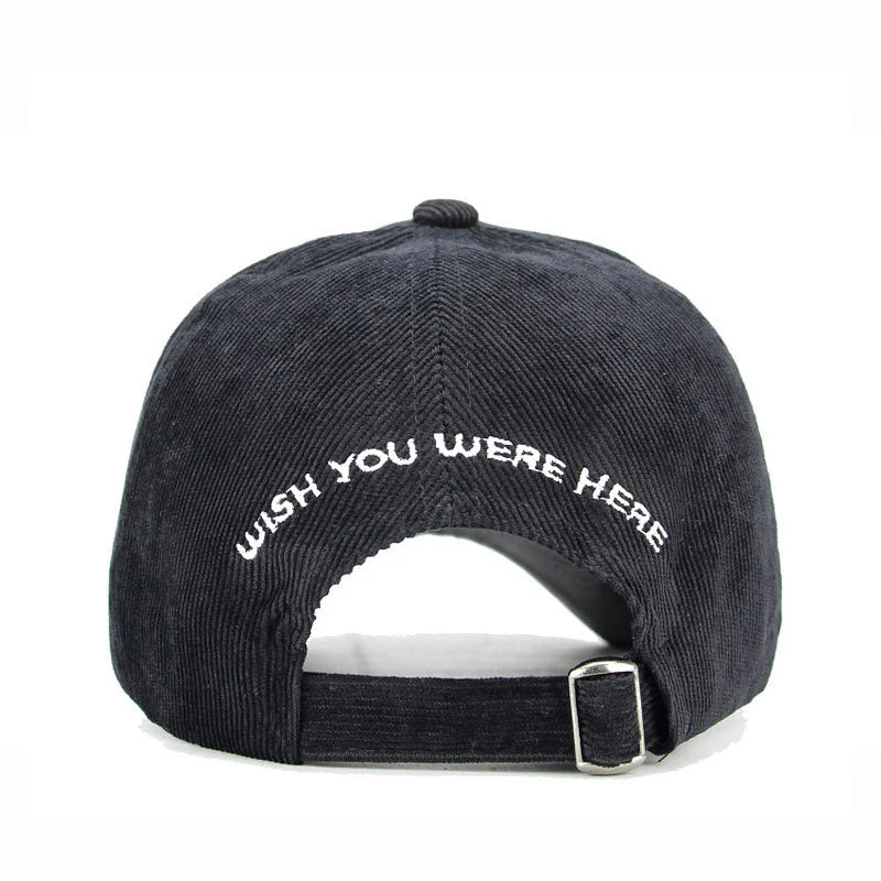 travis scott astroworld corduroy baseball cap, folded bill